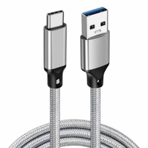 USB C to USBケーブル (1m/グレー/10Gbpsデータ転送) USB-C & USB-A 3.2(Gen2) ケーブル 60W 20V/3A USB A to USB Cケーブル Xperia/Gala
