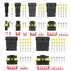 「108 個セット」防水 コネクター コネクタ1-6 P 防水HID密封電線コネクタ自動車コネクタカード オス＆メス防水コネクタ 防水電気端子