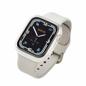 エレコム Apple Watch (アップルウォッチ) ケース バンパー 45mm [Apple Watch 8 7 対応] ソフトバンパー クリア AW-21ABPUCR