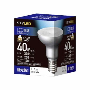 スタイルド(STYLED) LED電球 レフタイプ E17口金 小型電球・昼光色相当 4W 390lm(40W相当・密閉器具対応) RL-R4E17D1