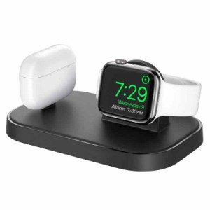 LVFAN Apple Watch用 充電器 Airpods用 充電スタンド (ブラック)