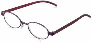 ULTRA Flat READER 超 薄型 軽量 老眼鏡 (専用スリムケース付き) (レディースパープル, 度数+3.0)