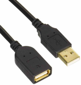 バッファロー BUFFALO USB2.0延長ケーブル カーボン素子ねり込 3m ブラック BSUAAFR230BK