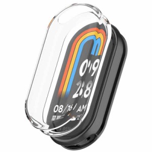 RUIIOCVKK for Xiaomi Smart Band 8 ケース 全面保護 耐衝撃 クリア 透明 TPU シリコン シャオミ Xiaomi Smart Band8 専用カバー (クリア