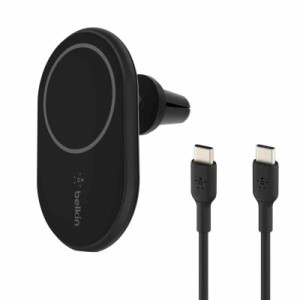 Belkin カーチャージャー 車載充電器 (カーマウント(7.5W MagSafeワイヤレス充電対応）)