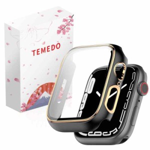 TEMEDO 対応 Apple Watch ケース アップルウォッチ カバー メッキ加工 PC素材 Apple Watch カバー 全面保護 二重構造 アップルウォッチ 