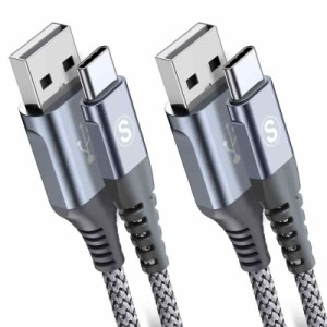 USB Type C ケーブル2本セットSweguard USB-C & USB-A 3.1A USB C ケーブルQC3.0対応急速充電タイプc 充電ケーブル iPhone 15 Pro MAX, i