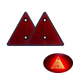 MGM 反射板 汎用 三角 年次検査専用 トラック カードトレーラー 赤い 2枚 (レッド, モデル1)