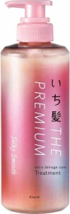 いち髪 THE PREMIUM シルキースムース エクストラダメージケア 導入美容液 in トリートメント ボトル 480g | ヘアケア コンディショナー 