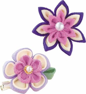Panami つまみ細工キット ツマミッコで作る お花のブローチ 紫 LH-379