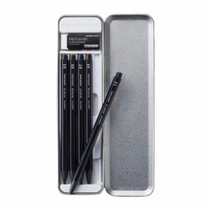 コクヨ シャープペン 鉛筆シャープ リサーレ 缶ペンケース セット 黒 PS-PE100-L3