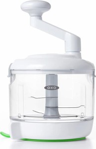 OXO みじん切り器 ハンドル式 手動 フード チョッパー 3枚刃 食洗機 対応
