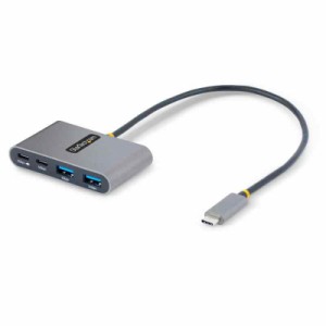 StarTech.com USBハブ／Type-C接続／100W USB PDパススルー／USB 3.0／5Gbps／2x USB-A + 2x USB-C／30cmホストケーブル／USB-Cスプリッ