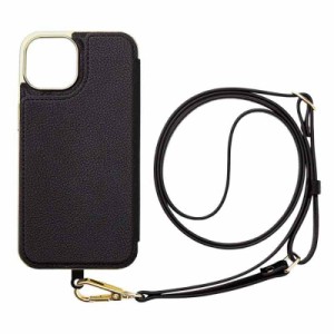 UNiCASE MAELYS LOUNA Cross Body Case シリーズ (iPhone14 13, ブラック)