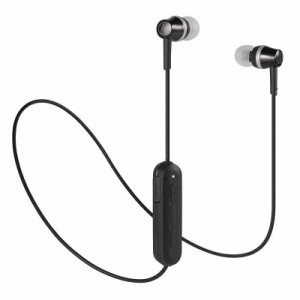 audio-technica ワイヤレスイヤホン Bluetooth リモコン マイク付き (ブラック)