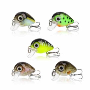 Booms Fishing CB2 ルアー ミニクランクベイト バス釣り 28mm 1.4g 釣り具 淡水 5色セット