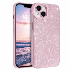 GUAGUA iPhone SE XR11 12 13 14 15 ケース キラキラ 2IN1 (さくら色, iPhone 14 6.1)