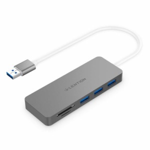 LENTION USB 3.0 ハブ Super Speed Micro SD/SDカードリーダー UHS-I対応 (最大転送速度95MB/s) 3ポート USBハブ マイクロsd MacBook Air