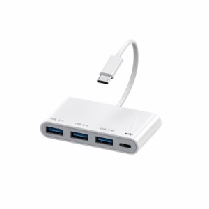 RuiMi USB C ハブ 対応 Type C USB3.0 2.0 （4ポートUSB-C） 5Gbps高速転送100WPD快速充？端口USB 適用USBメモリ/キーボード/マウスなど