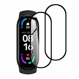 【2枚セット】対応 Xiaomi Mi band 6 フィルム Xiaomi band 6 スマートウォッチ保護シール スマートバンド6 フィルム 液晶保護 旭硝子製 