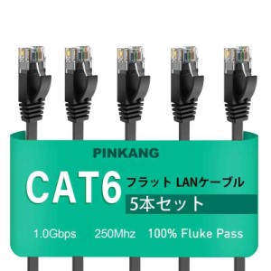 LANケーブル 有線ケーブル ランケーブル フラットタイプ CAT6準拠 有線lanケーブル RJ45コネクタ フラットケーブル サーバー 業務用 屋外