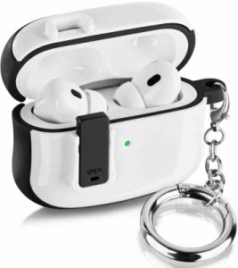 CAGOS AirPods Pro 2 ケース エアーポッツプロ 第1/2世代用 カバー ロック付き Airpods Pro TPU保護ケース Airpods Pro 収納ケース 分離