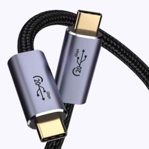 USB-C & USB-C ケーブル Suptopwxm USB 3.2 Gen 2x2 (20Gbps) 高速データ転送データ転送・充電ケーブル 【8K 60Hz 映像出力 】【最大20V/