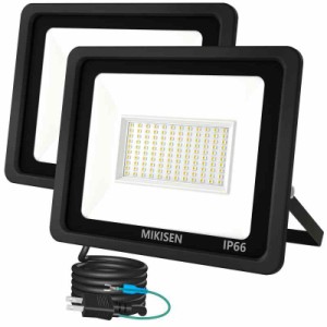 MIKISEN led 投光器 作業灯 看板灯 100W 昼光色 1.8コード (100W 2個セット)