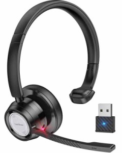 Link Dream ヘッドセット bluetooth ワイヤレス ヘッドセット 片耳 マイク付き CVC8.0ノイズキャンセリング 片耳 左右兼用 ミュート機能 