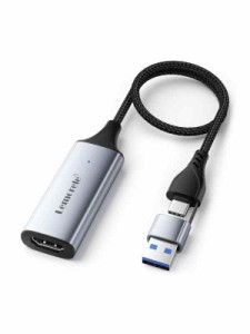 HDMI キャプチャーボード switch対応 ビデオキャプチャー 1080P/60fps USB Typec 2 in 1 Lemorele 小型軽量 ゲーム録画/HDMIビデオ録画/