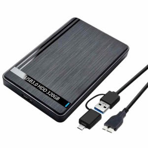 BIGBIGER 外付けHDD 500G USB3.0 Type C HDD 2in1外付け ハードディスク 2.5インチ機械式ハードドライブ 超薄型 ポータブルHDD ノートパ