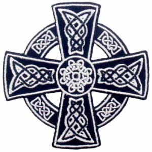 ケルトクロスアイルランドゴスタトゥードルイドウィッカ異教刺繍入りアイロン貼り付け/縫い付けワッペン