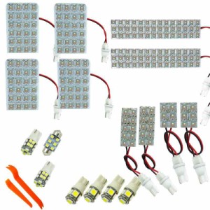 TORIBIO LEDルームランプ Compatible with TOYOTA（トヨタ）ヴェルファイア アルファード 20系 25系 前期 後期 ホワイト 約6500Ｋ