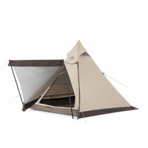 Naturehike ワンポールテント六辺形ピラミッド型テント 3−4人用 雪スカート付き ファミリーキャンプテント ピラミッドテント 簡単設営 