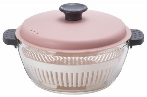 ベストコ 電子レンジ調理 オーブン調理 耐熱ガラス 鍋 ロック&ロック (1.5L, ピンク)