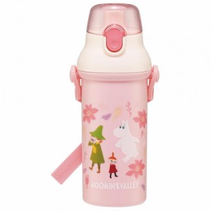 スケーター(Skater) 水筒 480ml 子供用 抗菌 プラスチック製 子供に優しい 軽量 ムーミン アニメ ピンク 日本製 PSB5SANAG-A