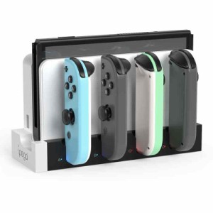 PGRTYOF Switch & Switch 有機EL ジョイコン用 充電スタンド Joy-Con コントローラー充電 、Switch Joycon用充電ドックステーション - 最