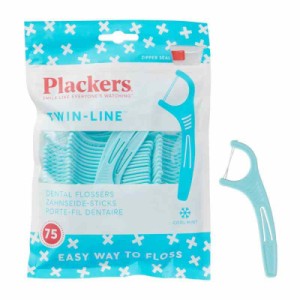 デンタルフロス Plackers ダブルクリーンミント味75本 (1)