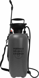 ポータブルシャワー ポンプ式ポータブルスプラッシュシャワー8L MCZ-205 アウトドアシャワー 車用 手動ポンプ式 電源不要 キャンプ 釣り 