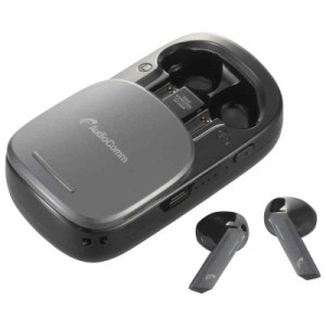 オーム電機AudioComm ワイヤレスイヤホン 完全ワイヤレス 無線 Bluetooth マイク付き ヘッドセット イヤホンマイク イヤホンPLUS ワイヤ