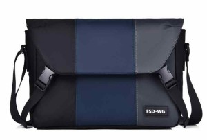 FSDWG ショルダーバッグ ワンショルダー メッセンジャーバッグ 斜め掛け 肩がけバッグ 防水 2way 通勤 通学 旅行 アウトドア (L, グレー)