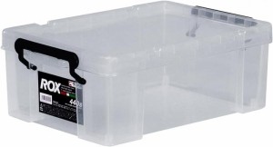 天馬 耐久性に特化した収納ボックス ロックス クリアケース コンテナボックス 押入れ クローゼット 衣装ケース プラスチック 幅30×奥行4