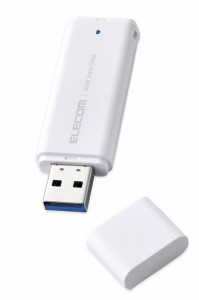 エレコム 外付けSSD 1TB ポータブル USB 5Gbps / USB3.2（Gen2）対応 小型 キャップ式 ホワイト ESD-EMC1000GWH