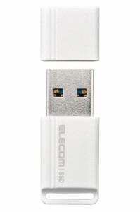 エレコム SSD 外付け 1TB USB3.2 (Gen1) 小型USBメモリ型 ホワイト ESD-EXS1000GWH