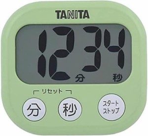 タニタ キッチン タイマー マグネット付き 大画面 100分 でか見えタイマー (グリーン)