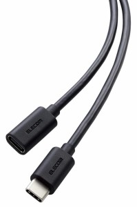 エレコム USB Type C 延長ケーブル 1m USB2.0 480Mbps PD 60W対応 ブラック MPA-ECC10BK