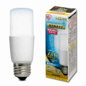 アイリスオーヤマ LED電球 口金直径26mm 広配光 (2)昼白色, 40W, 4)T型)