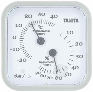 タニタ 温湿度計 温度 湿度 アナログ 壁掛け 卓上 マグネット TT-557 (グレー)