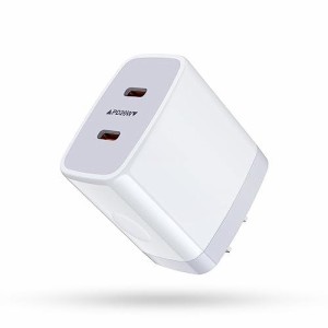 FodLop iPhone急速充電器 20w usb-c電源アダプタ タイプC 2ポート PD充電器 PSE認証済み/PPS規格/pd3.0対応 携帯充電器 高速充電器 iPhon