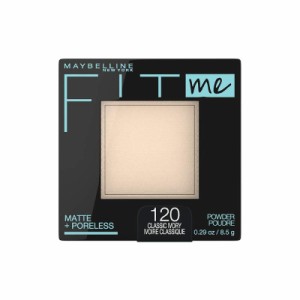 MAYBELLINE(メイベリン) フィットミー パウダー M ファンデーション 110 8.5g (8.5グラム (x 1), 120 明るい肌色(ピンク系))